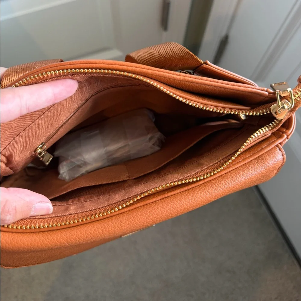 Mimi and Pal breast pump bag satchel - Walnut brown color - never used NEW